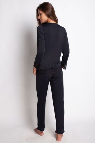 Pijama-Manga-Longa---Lace---314.34---Preto---Tamanho-Pequeno